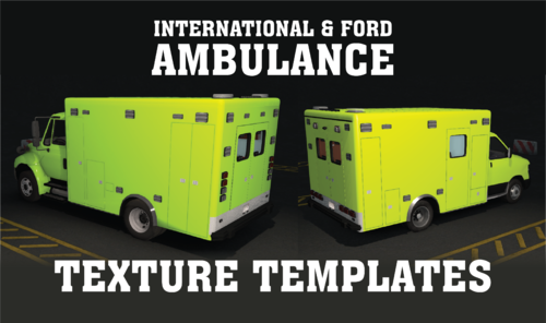 More information about "International & Ford Ambulance Texture Template - 24 Colors - Blank Vanilla"