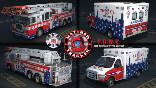 More information about "FDNY 150th Anniversary Ladder Truck & Ford Ambulance - New York City, NY"