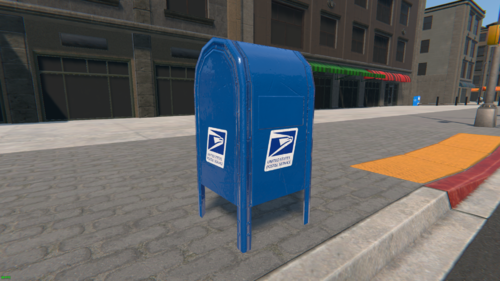 Usps Collection Box Mailbox Blue Box Object Designs Flmods 1051